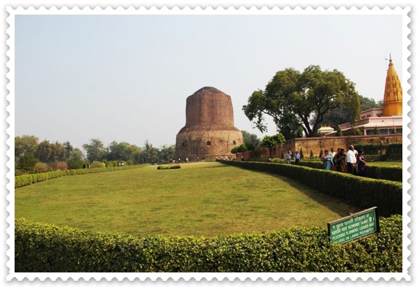 Turning the wheel of Law in Sarnath, India